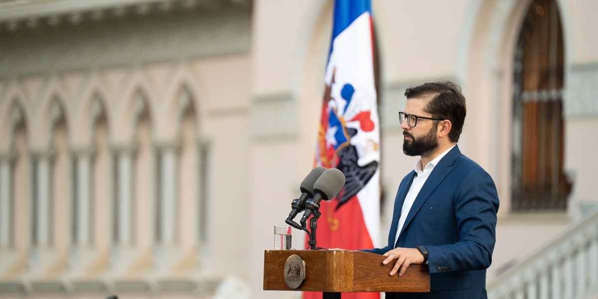S.E. el Presidente de la República, Gabriel Boric Font, asiste a la ceremonia inaugural de la Asamblea Nacional de la Asociación Chilena de Municipalidades (AChM)