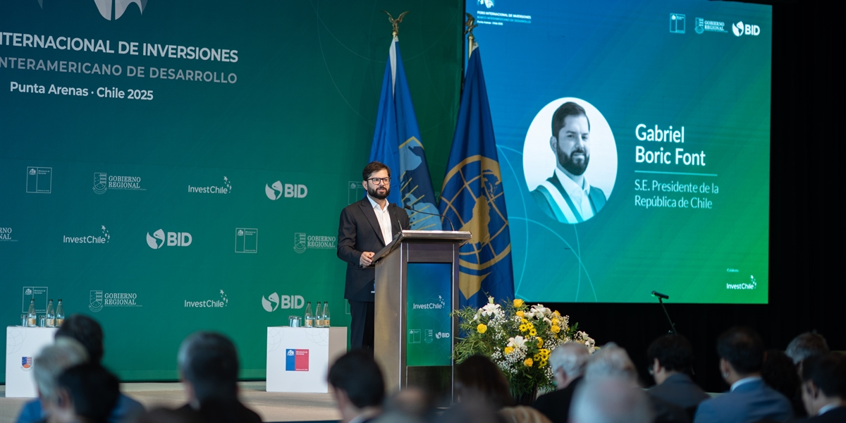 S.E. el Presidente de la República, Gabriel Boric Font, encabeza la ceremonia inaugural del Foro Internacional de Inversiones Punta Arenas 2025: Inversión verde en América Latina y el Caribe, soluciones con alcance global