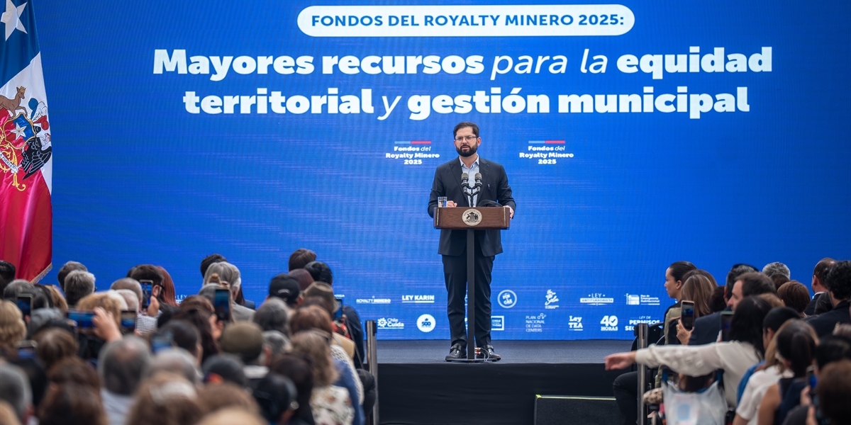 S.E. el Presidente de la República, Gabriel Boric Font, encabeza presentación de los Fondos del Royalty Minero 2025