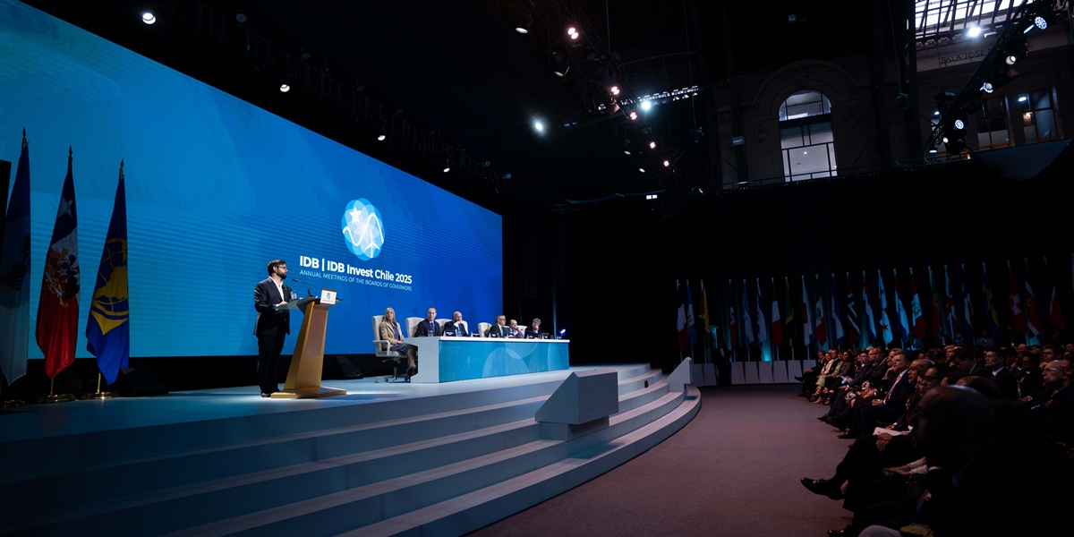 S.E. el Presidente de la República, Gabriel Boric Font, participa de la sesión inaugural de la Reunión Anual de la Asamblea de Gobernadores del BID