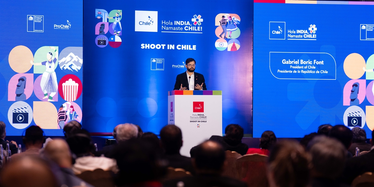 S.E. el Presidente de la República, Gabriel Boric Font, encabeza en Mumbai una nueva edición de la iniciativa “Shoot in Chile"