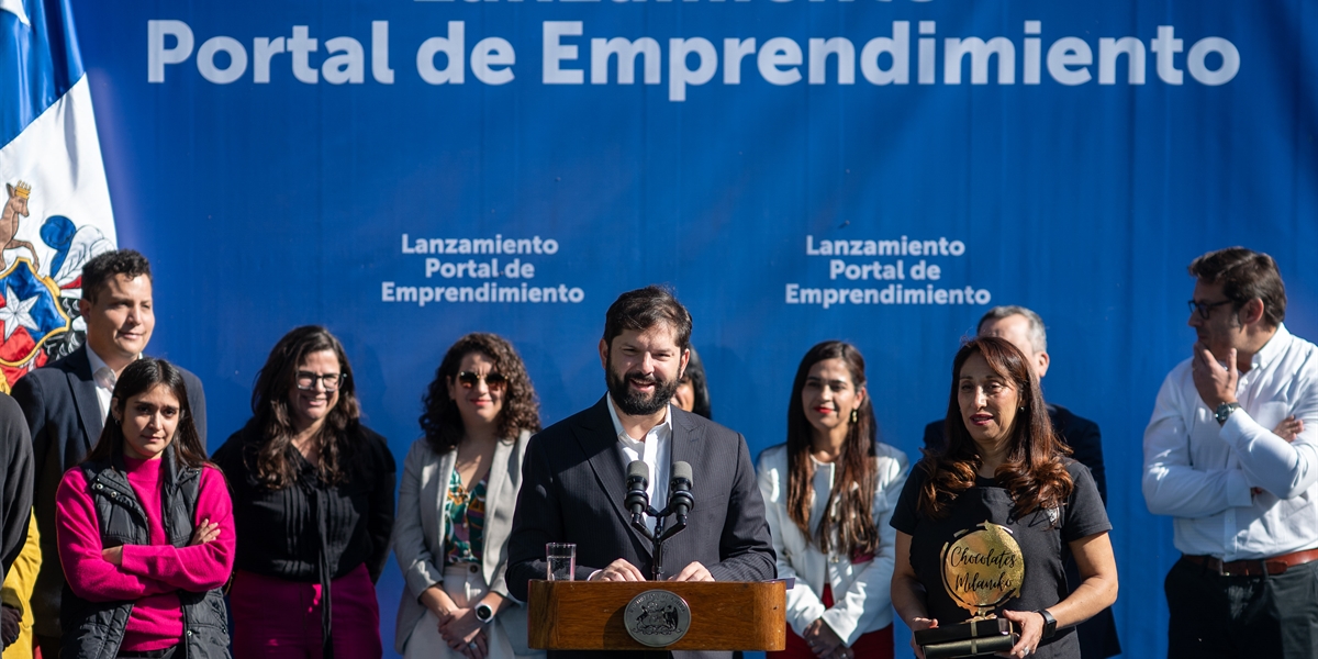 S.E. el Presidente de la República, Gabriel Boric Font, encabeza lanzamiento del Portal de Emprendimiento