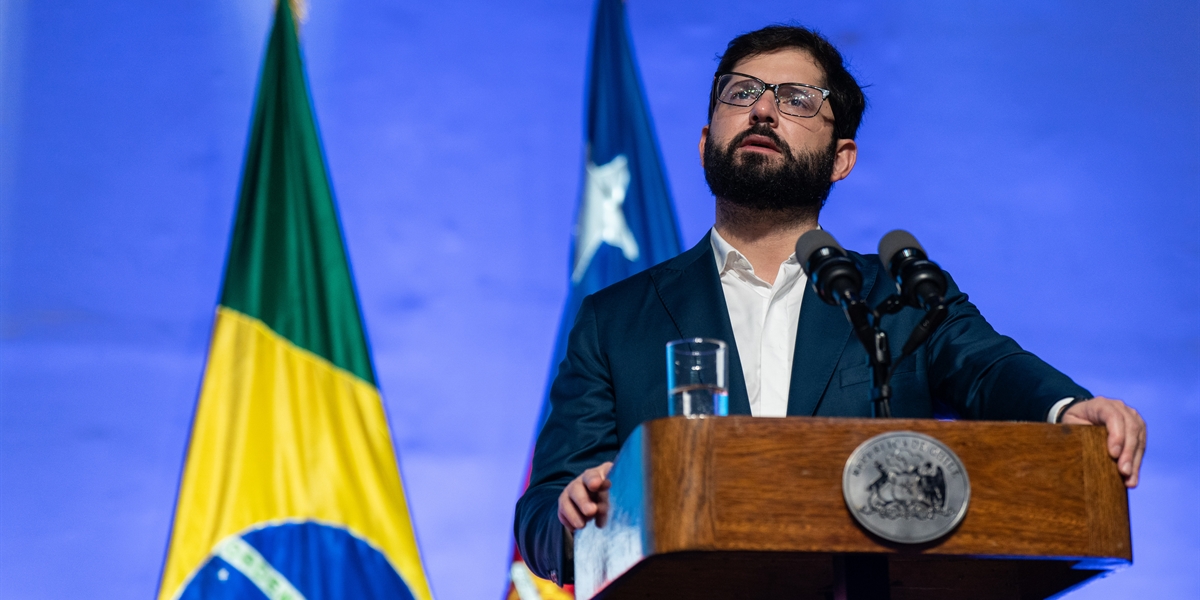 S.E. el Presidente de la República, Gabriel Boric Font, realiza Clase Magistral en la Universidad de Brasilia