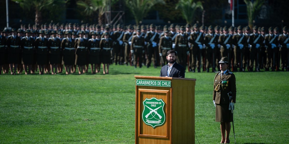 S.E. el Presidente de la República, Gabriel Boric Font, participa de la ceremonia del 98° aniversario de Carabineros de Chile