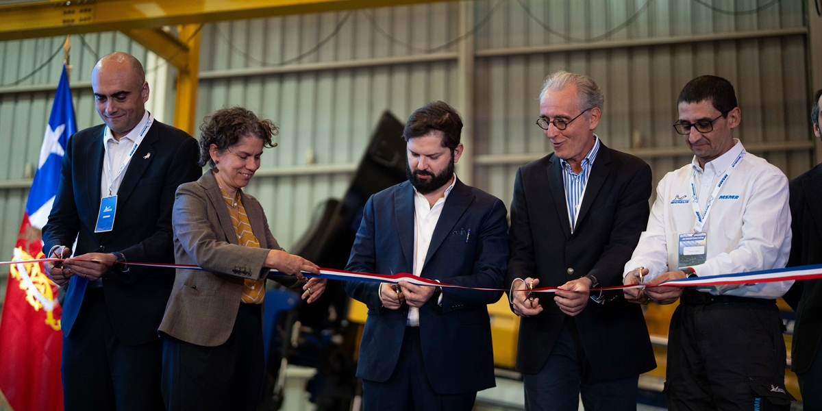 S.E. el Presidente de la República, Gabriel Boric Font, encabeza la inauguración de la planta Michelin Specialty Materials Recovery
