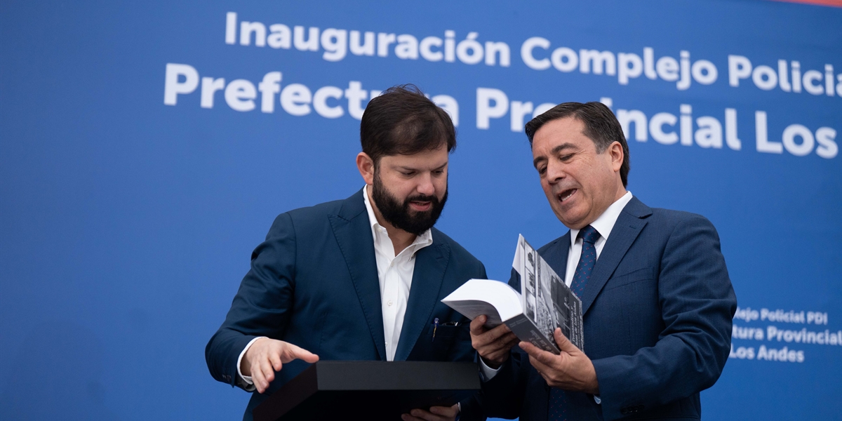 S.E. el Presidente de la República, Gabriel Boric Font, encabeza la inauguración del nuevo complejo de la PDI Prefectura Provincial Los Andes