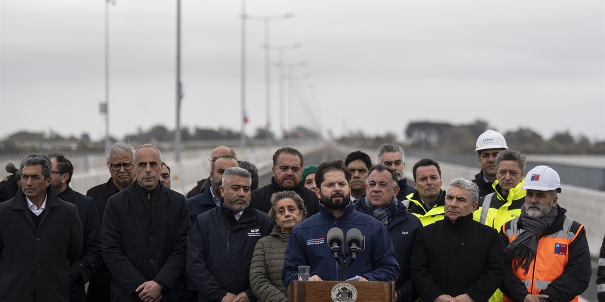 S.E el Presidente de la República, Gabriel Boric Font, encabeza el hito de apertura para la puesta en marcha del Puente Industrial, nueva conexión vial entre las comunas de San Pedro de la Paz y Hualpén en la Región del Biobío