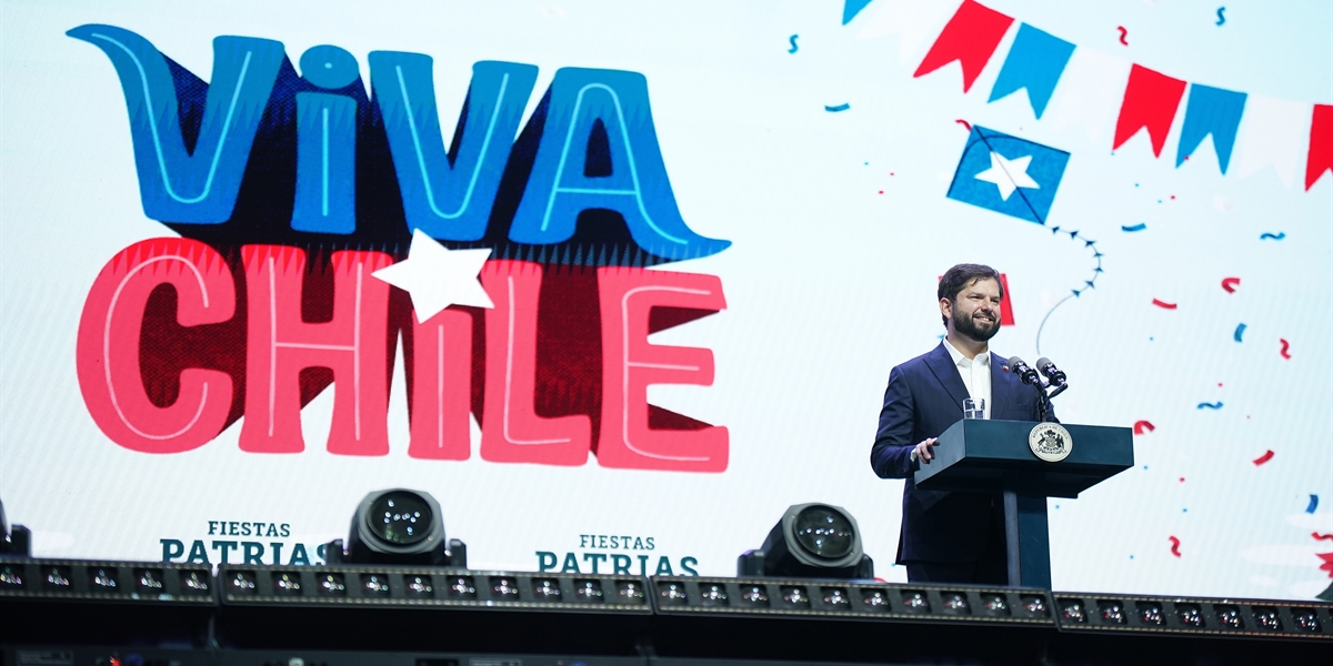 S.E. el Presidente de la República, Gabriel Boric Font, encabeza la inauguración de las Fondas del Parque O’Higgins, junto al alcalde de Santiago, Mario Desbordes, autoridades nacionales, regionales y locales