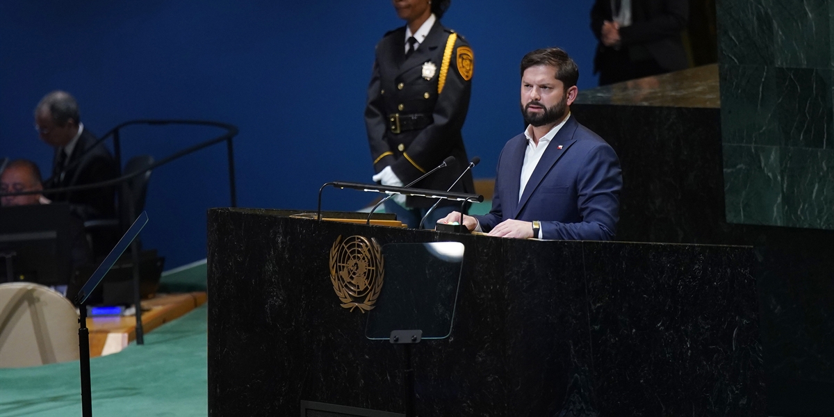 S.E. El Presidente de la República, Gabriel Boric Font, realiza intervención en el Debate General de la 80° sesión de la Asamblea General de Naciones Unidas