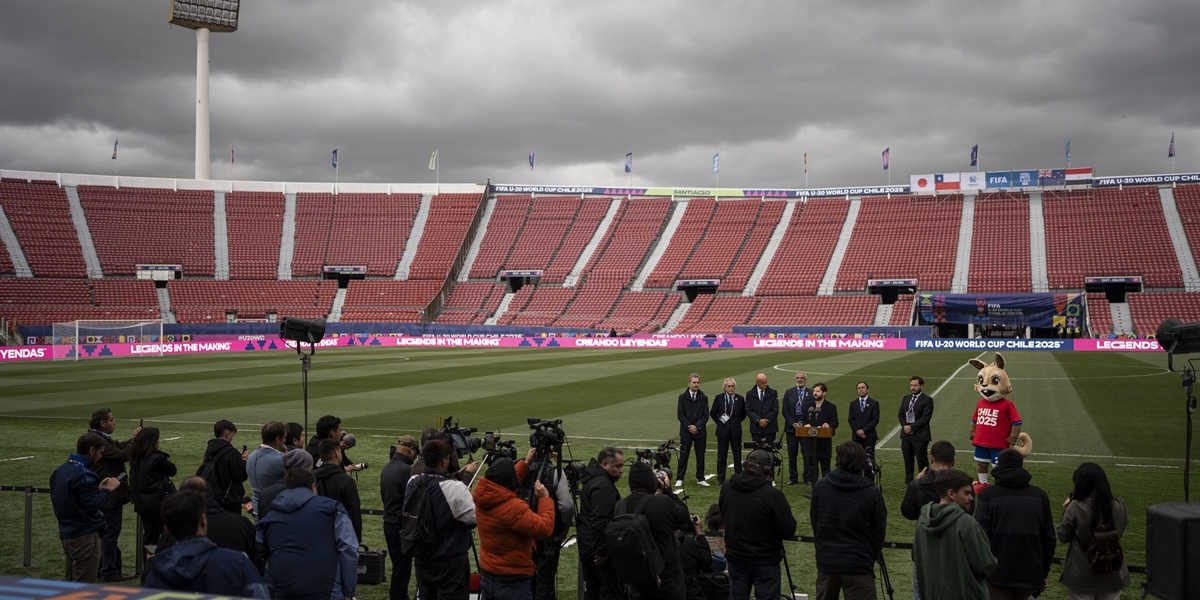 S.E. el Presidente de la República, Gabriel Boric Font, visita el Estadio Nacional previo a la inauguración del Mundial Sub20 de la Fifa Chile 2025