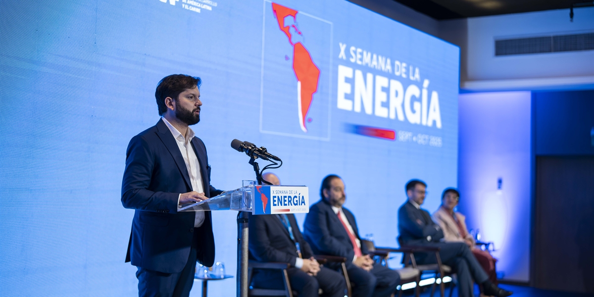 S.E. el Presidente de la República, Gabriel Boric Font, encabeza la ceremonia inaugural de la Reunión de Ministros y Ministras de Energía de OLADE, en el marco de la X Semana de la Energía