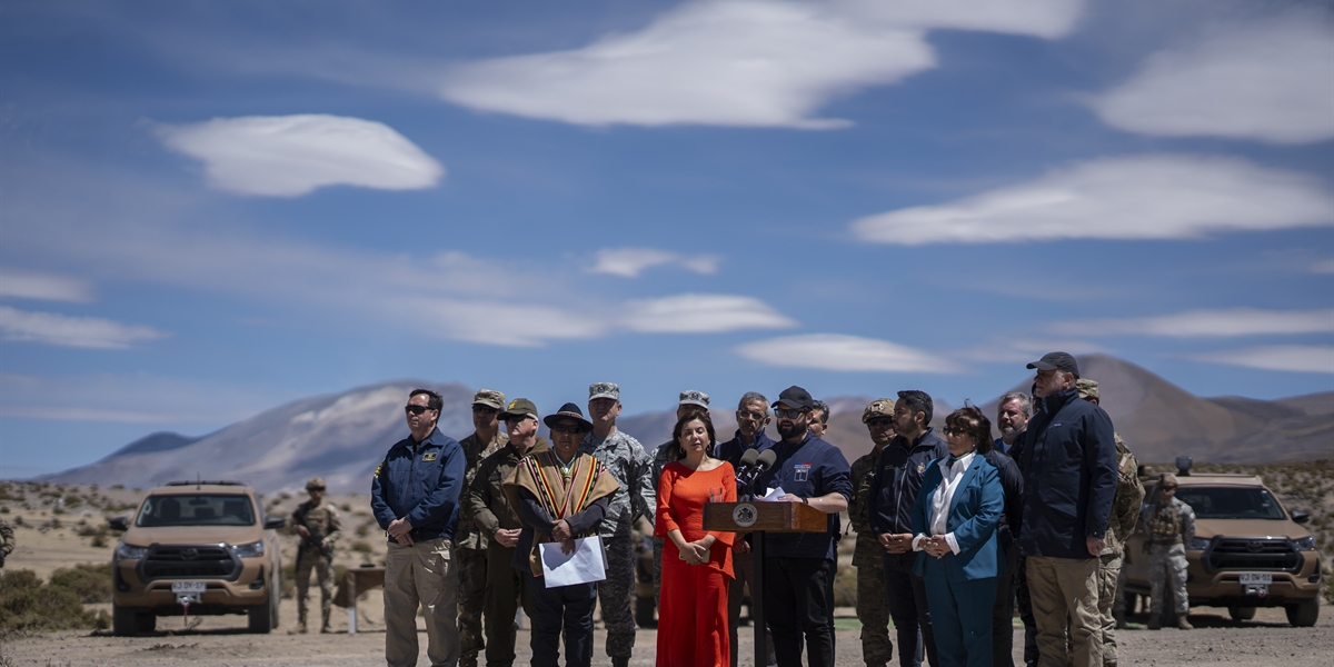 S.E. el Presidente de la República, Gabriel Boric Font, encabeza el lanzamiento de las etapas II y III del Sistema Integrado de Fronteras (Sifron) en la comuna de Colchane