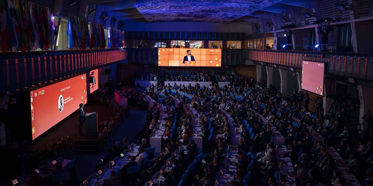 S.E. el Presidente de la República, Gabriel Boric Font, encabeza la ceremonia inaugural del Foro de Inversión de la Iniciativa Mano de la Mano de la Organización de las Naciones Unidas para la Alimentación y la Agricultura