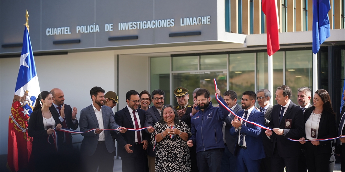 S.E. el Presidente de la República, Gabriel Boric Font, inaugura nuevo cuartel de la Policía de Investigaciones en la comuna de Limache