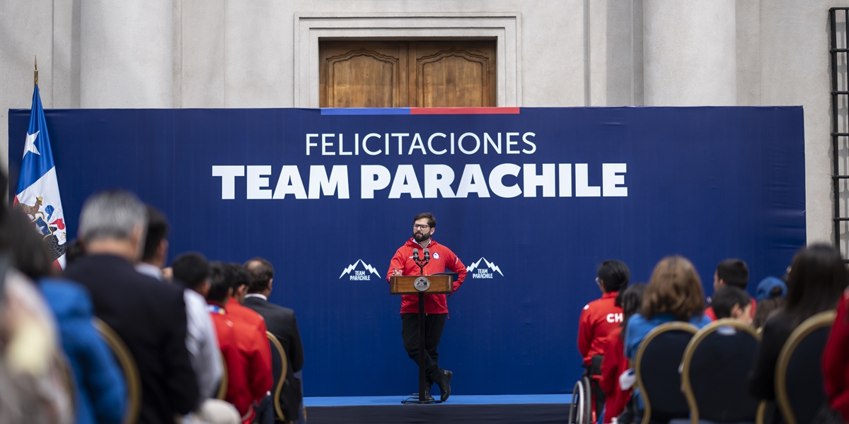 S.E. el Presidente de la República, Gabriel Boric Font, encabeza recepción al Team ParaChile que compitió en los Juegos Parapanamericanos Juveniles Chile 2025