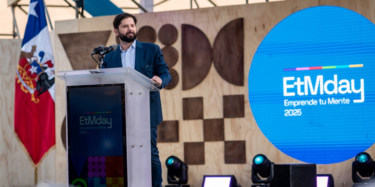 S.E. el Presidente de la República, Gabriel Boric Font, encabeza la inauguración del EtMday 2025