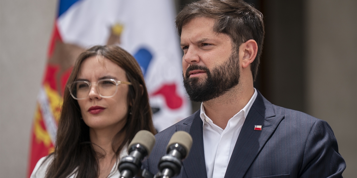 S.E. el Presidente de la República, Gabriel Boric Font, realiza declaración a los medios de comunicación desde el Palacio de La Moneda