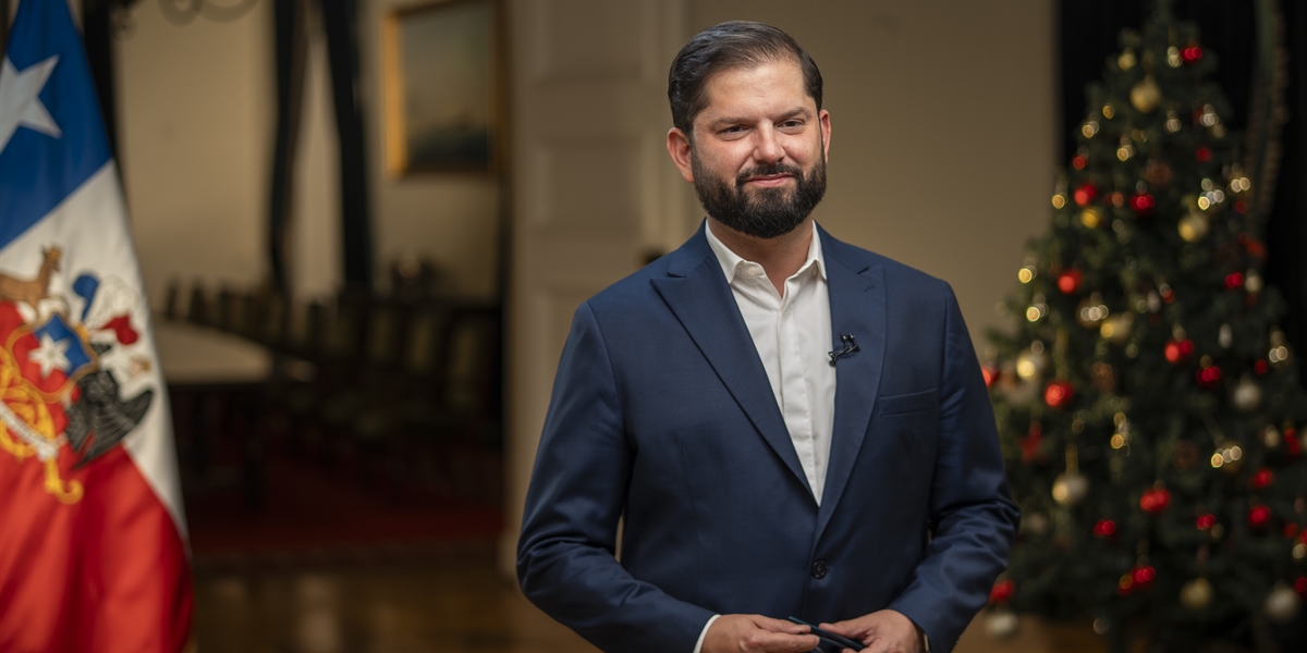 Presidente de la República, Gabriel Boric Font, entrega mensaje de fin de año en Cadena Nacional