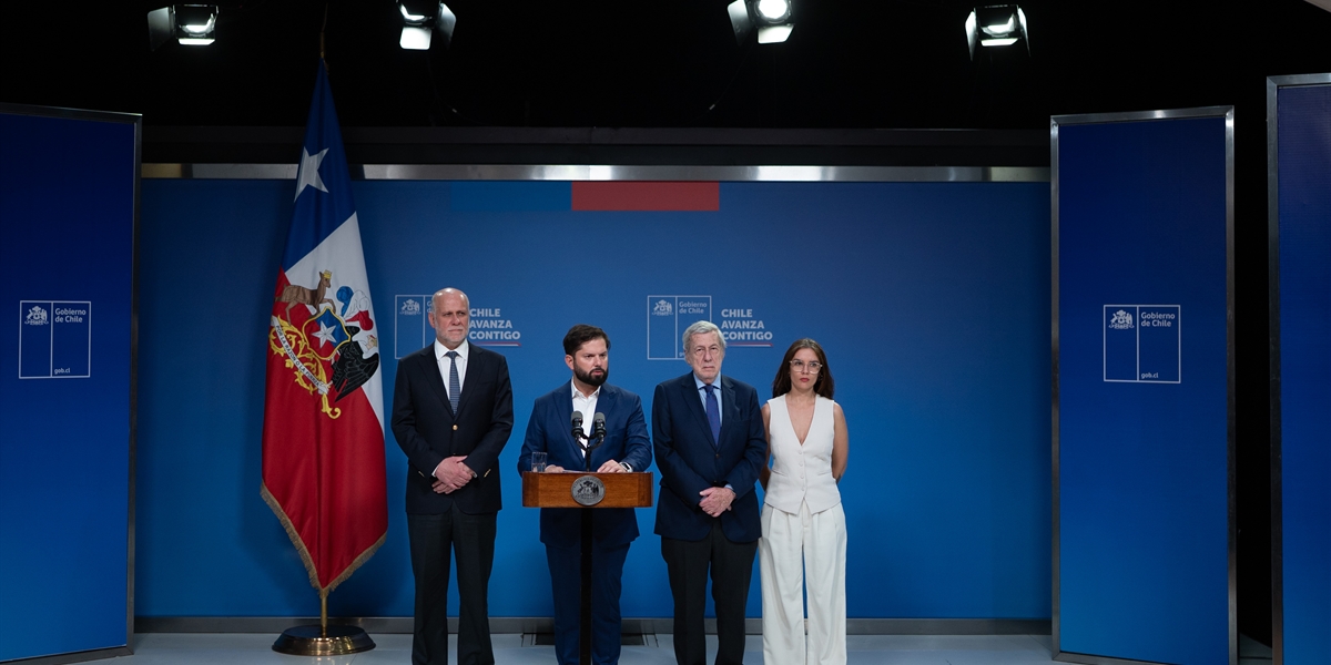 S.E. el Presidente de la República, Gabriel Boric Font, realiza declaración desde el Palacio de La Moneda