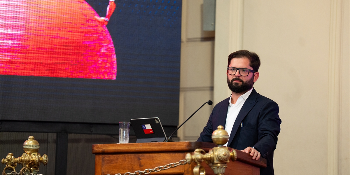 S.E. el Presidente de la República, Gabriel Boric Font, encabeza la inauguración del Congreso Futuro 2026