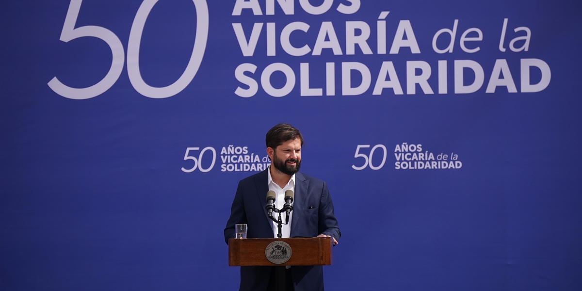 S.E. el Presidente de la República, Gabriel Boric Font, encabeza la conmemoración de los 50 años de la Vicaría de la Solidaridad