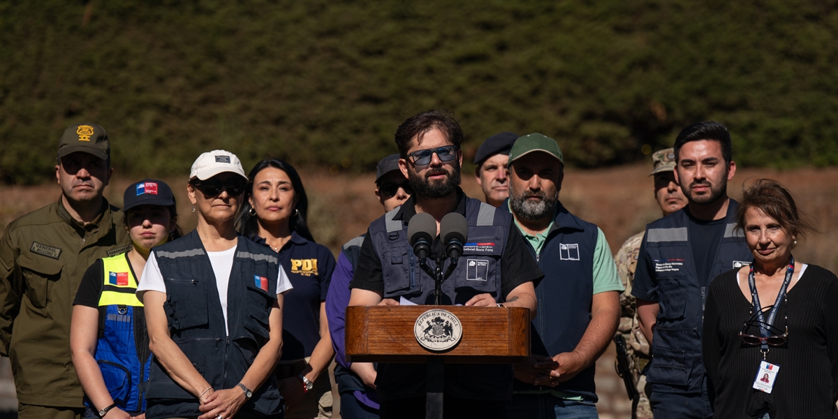 S.E. el Presidente de la República, Gabriel Boric Font, visita la Brigada Forestal Base Miguel Bustos en la comuna de Tomé