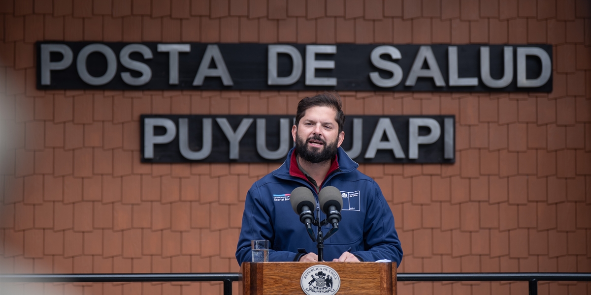 S.E. el Presidente de la República, Gabriel Boric Font, inaugura la nueva Posta de Salud Rural de Puyuhuapi, comuna de Cisnes