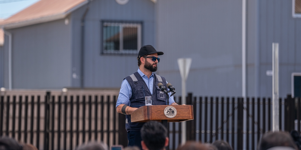 S.E. el Presidente de la República, Gabriel Boric Font, encabeza la entrega de viviendas de Villa Portales del Maule