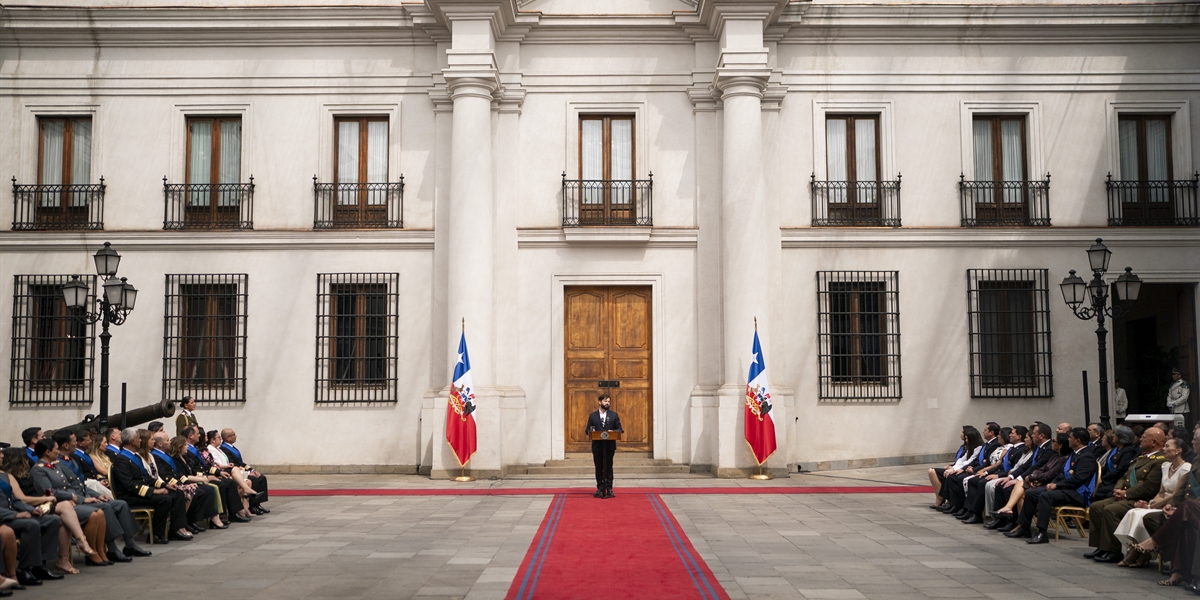 S.E. el Presidente de la República, Gabriel Boric Font, encabeza la ceremonia de condecoración "Presidente de la República" en el grado de "Gran Oficial" 2026
